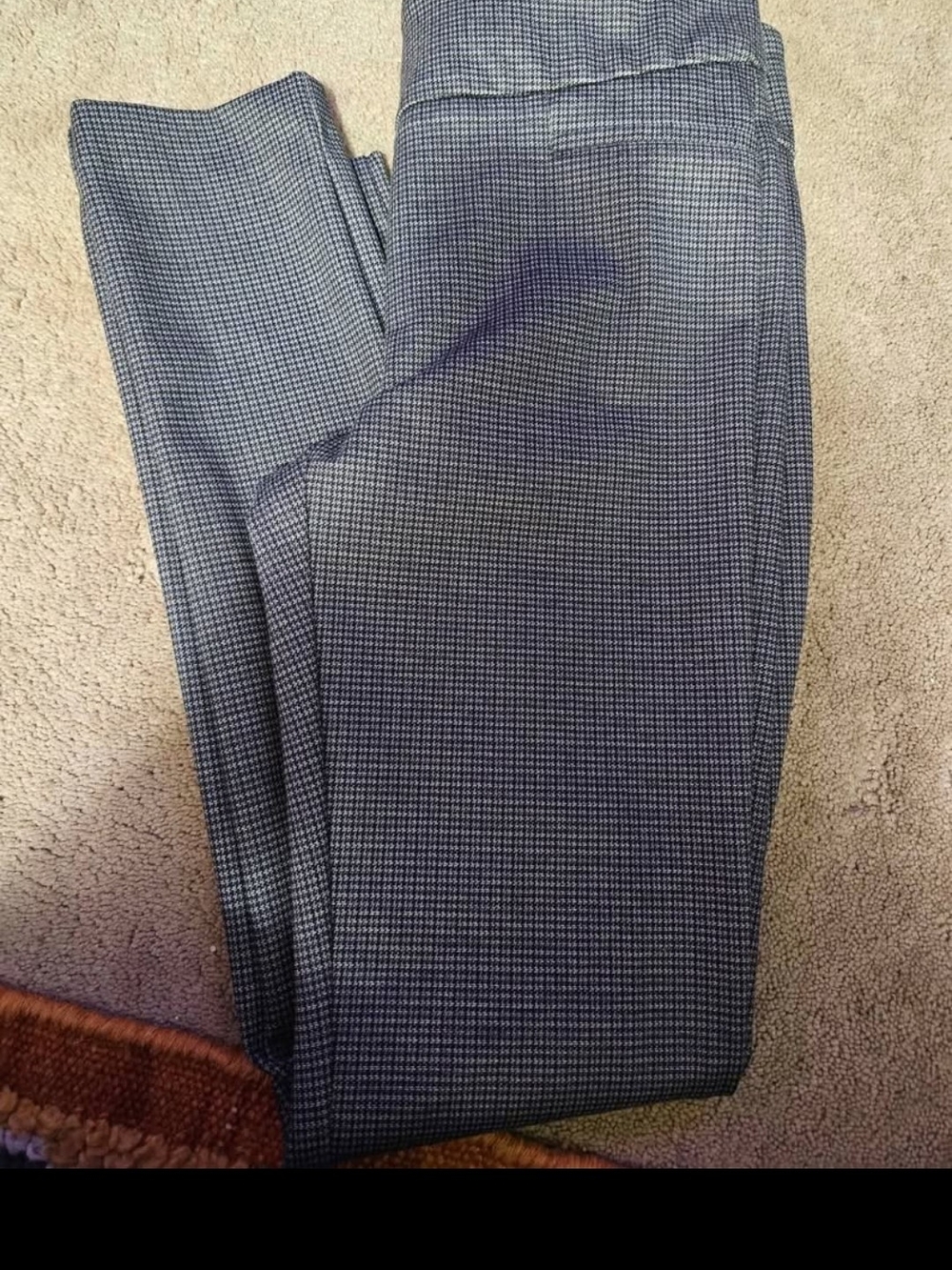 Classic Micro-Check Dress Pants in Blue-Grey